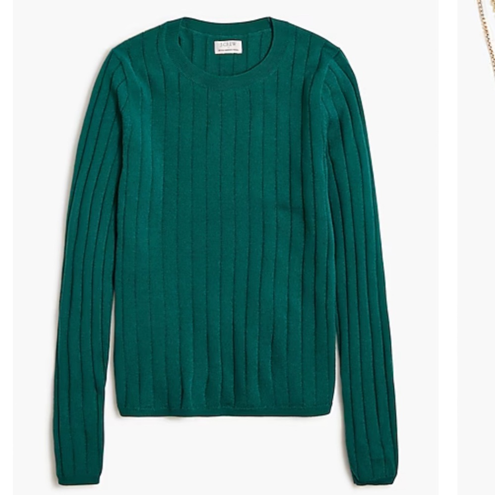 J. Crew Factory Green Crew Neck Sweater